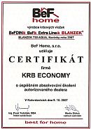 certifikát KRB ECONOMY 2007